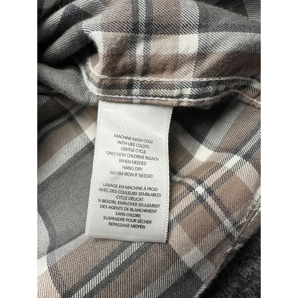 UNTUCKit Shirt Mens Large Gray‎ Plaid Long Sleeve Button Front Pockets Casual